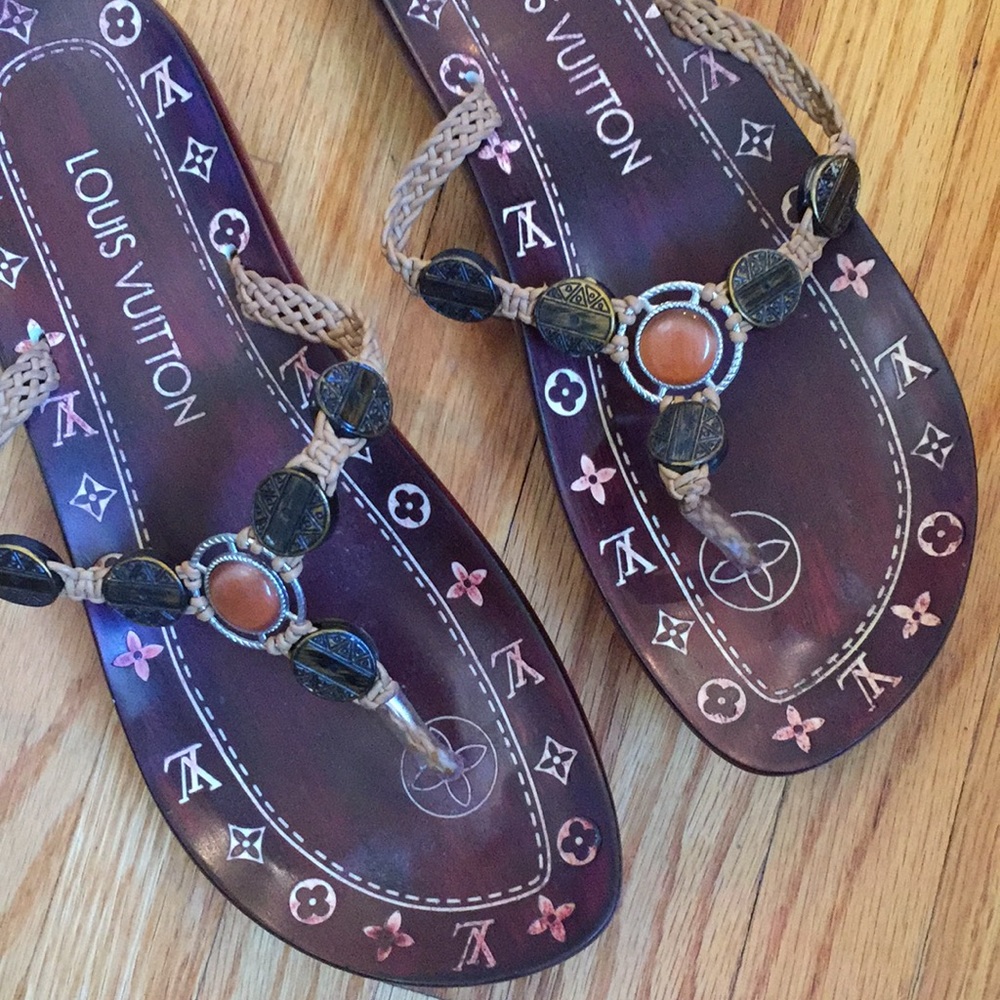 Louis Vuitton wooden sandals